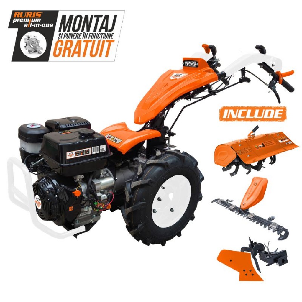 Motocultivator RURIS 977 CPS + Lama de cosit C 977 + Freza de